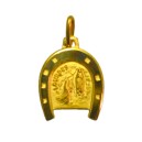 Médaille 16 mm fer à cheval Apparition plaqué or