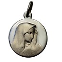 Medaglia d'argento rotonda 16mm Vergine
