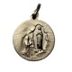 Medalla 12 mm Virgen de Lourdes rosa esmalte.