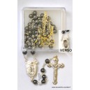 Hematite rosary Ø6 with some water from﻿ "Lourdes" 