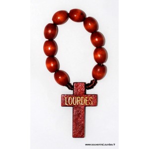 Lourdes rosary olive wood.