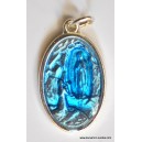 Azul medalla de esmalte de Lourdes 22 mm