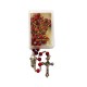 Rosewood Rosary and Lourdes water.