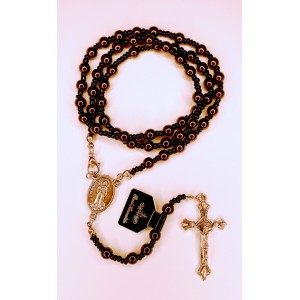 Hematite rosary Ø5 with  from﻿ "Lourdes" 