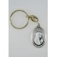 Porte-clés de Lourdes ovale métal